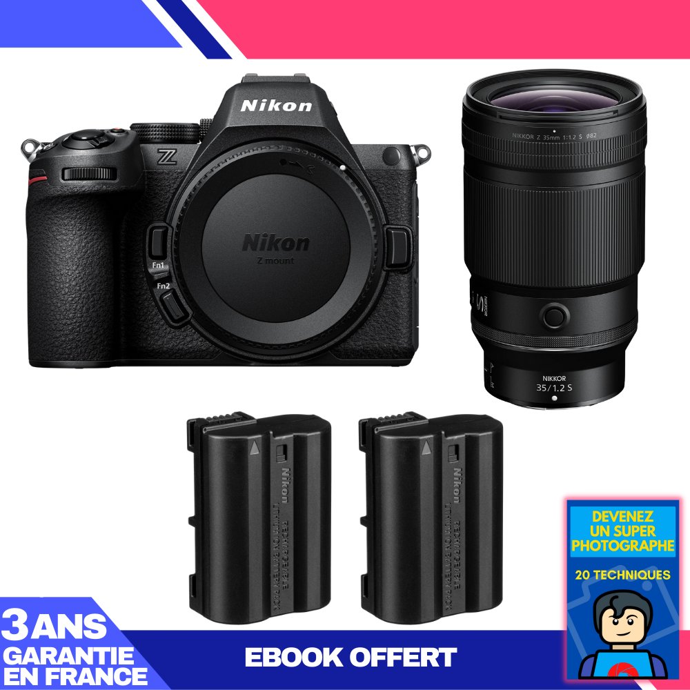 Nikon Z5 II Kit with 35mm f/1.2 S Lens + 2 EN-EL15c Batteries + Ebook: Become a Super Photographer