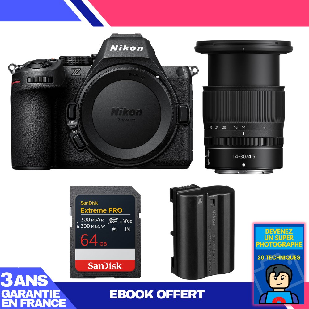 Nikon Z5 II Mirrorless Camera Kit with 14-30mm f/4 S Lens and Accessories