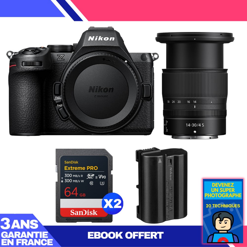 Nikon Z5 II Kit with 14-30mm f/4 S Lens and SanDisk Extreme PRO SD Cards