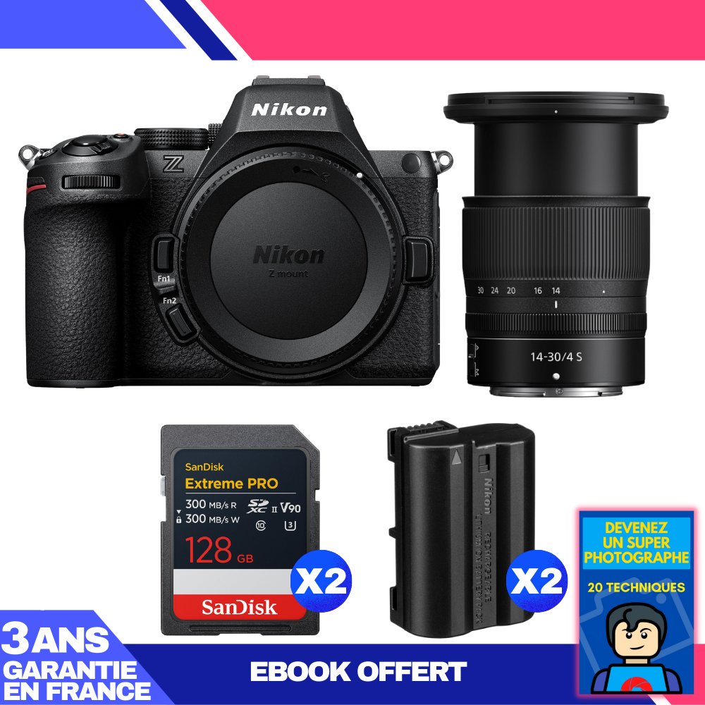 Nikon Z5 II Mirrorless Camera Kit with 14-30mm f/4 S Lens and Accessories