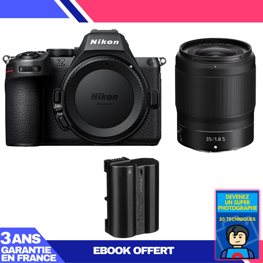 Nikon Z5 II Mirrorless Camera + 35mm f/1.8 S Lens + 1 EN-EL15c Battery + 'Become a Super Photographer' Ebook