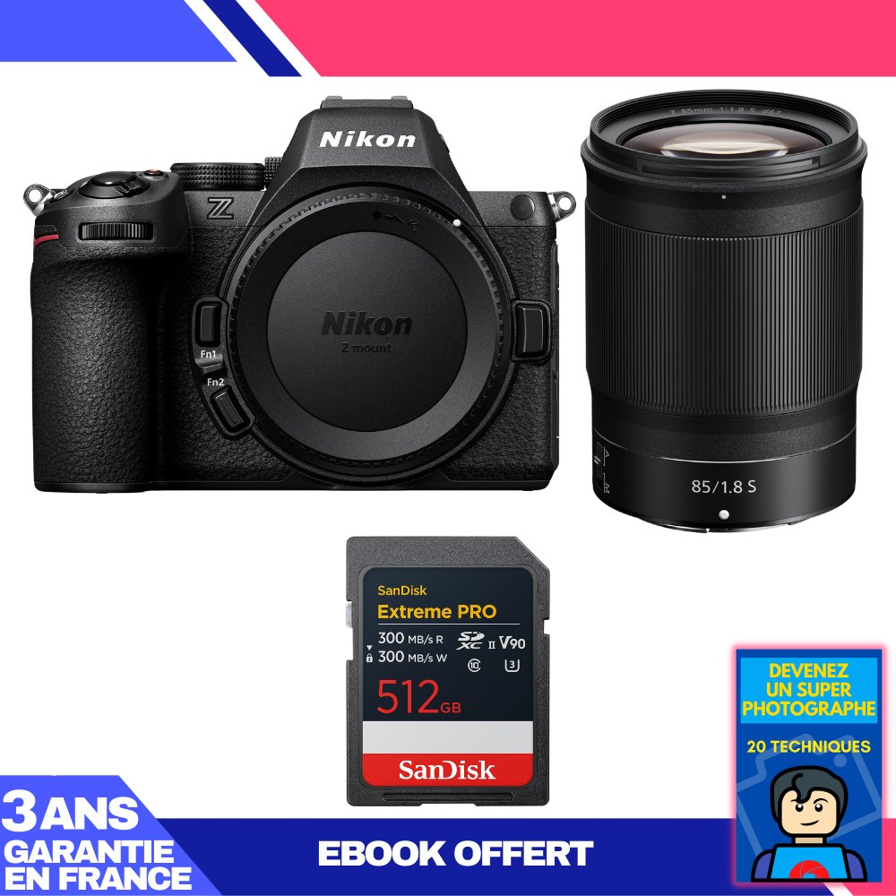 Nikon Z5 II Body + 85mm f/1.8 S Lens + 512GB SanDisk Extreme PRO UHS-II SDXC Card + 'Become a Master Photographer' Ebook
