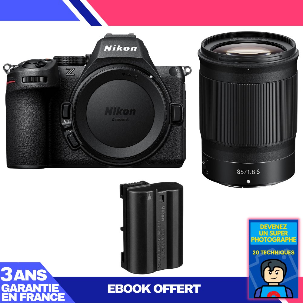 Nikon Z5 II Camera + 85mm f/1.8 S Lens + EN-EL15c Battery + 'Become a Super Photographer' Ebook