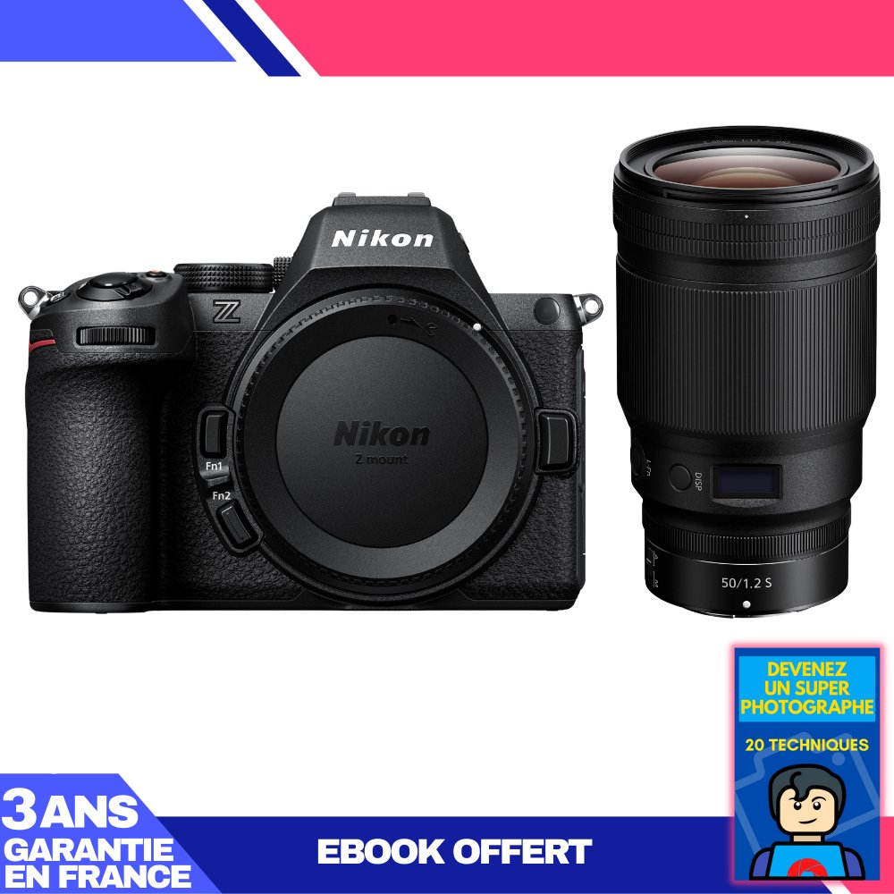 Nikon Z5 II + Objectif 50mm f/1.2 S + Guide 'Devenez un Photographe Exceptionnel'