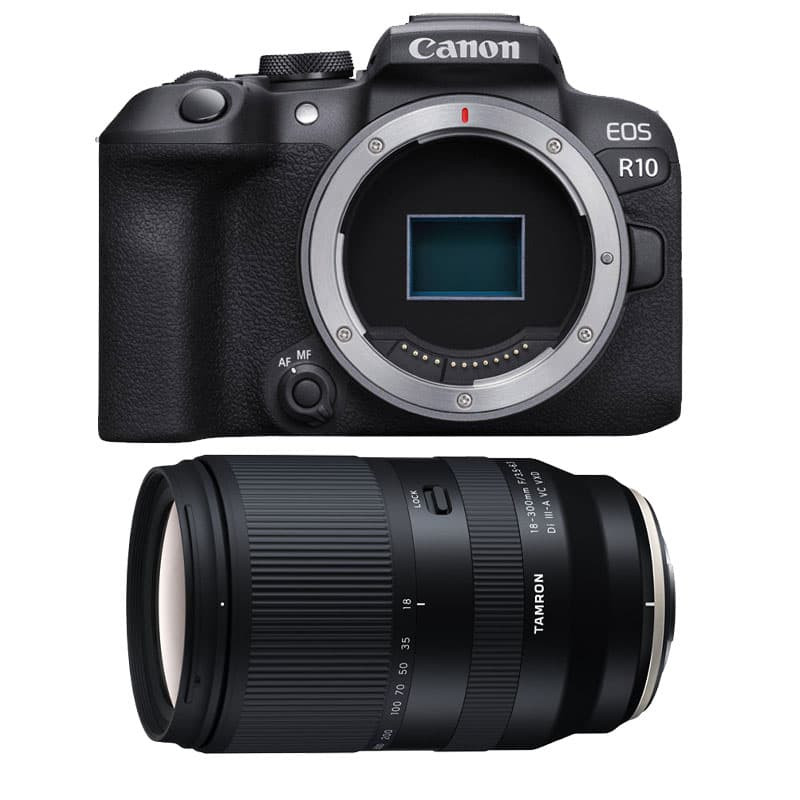 Canon EOS R10 + Tamron 18-300mm f/3.5-6.3 Di III-A VC VXD 3-Year Warranty
