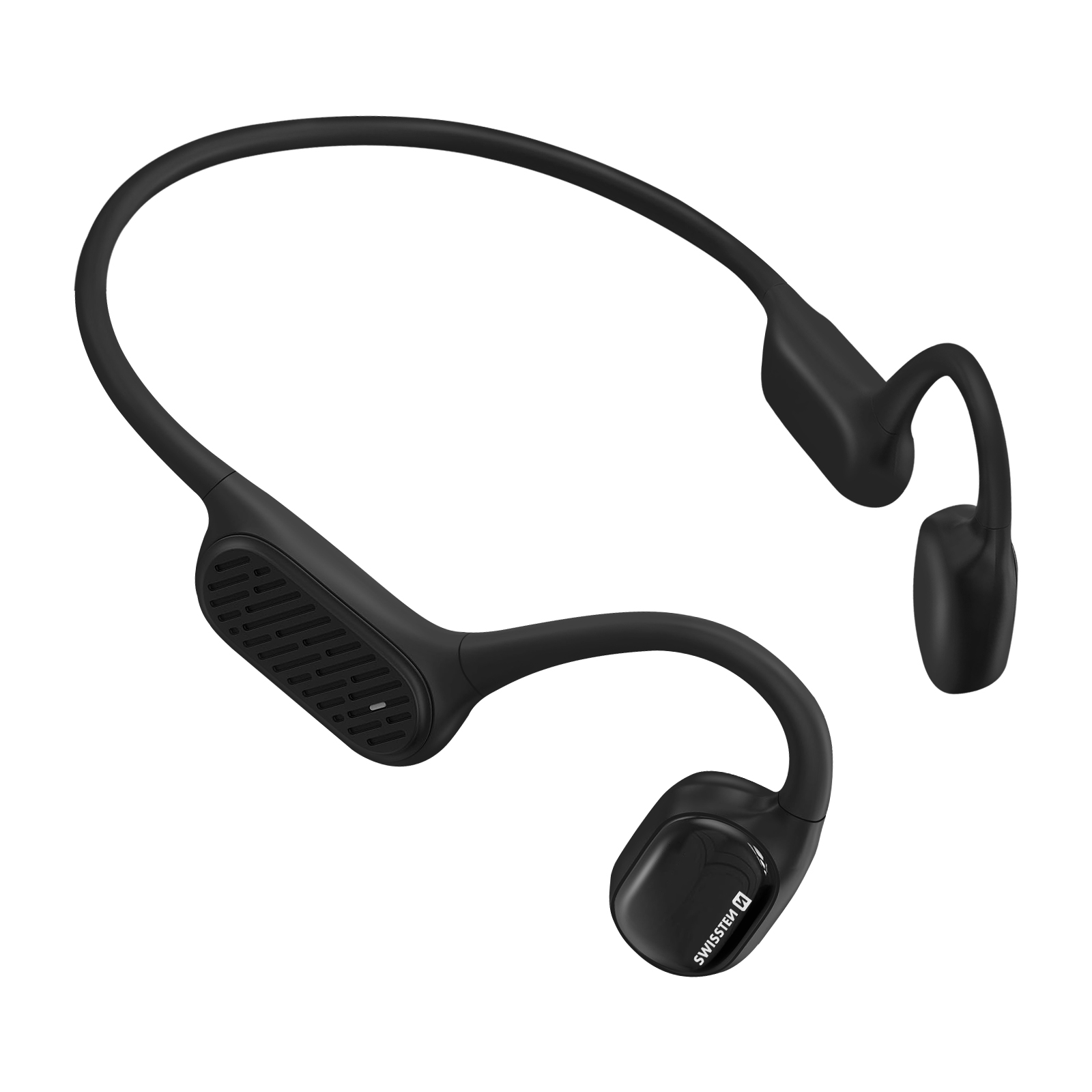 Auricular sin cable de conducción ósea Swissten, memoria interna de 32 GB, resistente al agua IP68, negro