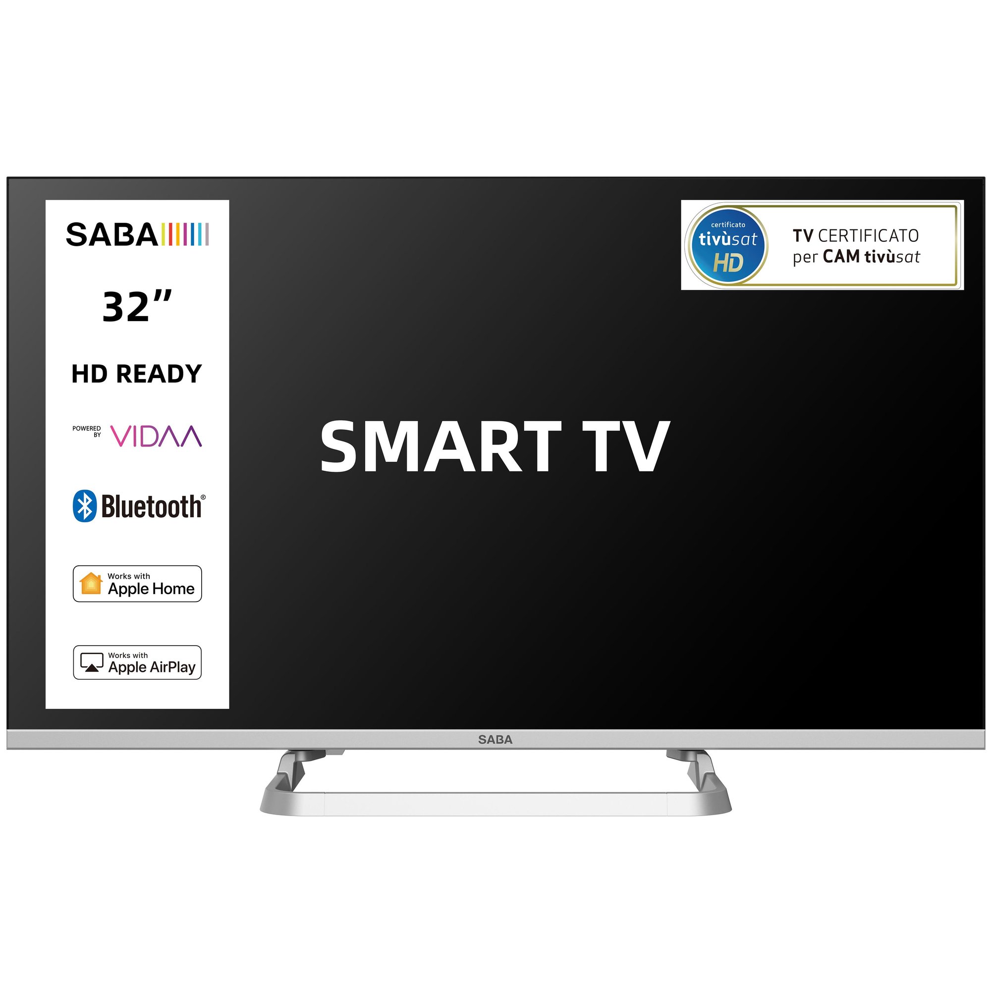 Saba 32" HD Smart TV with Wifi - Grey