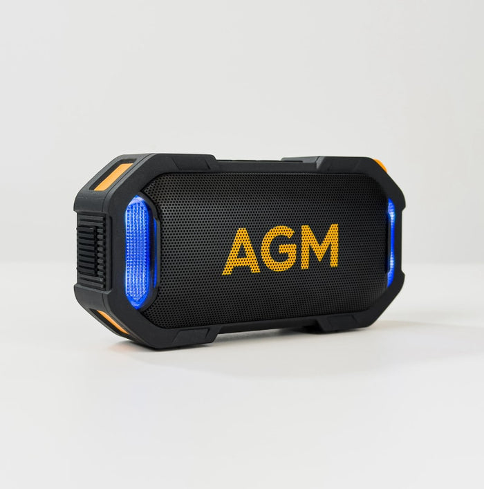 AGM Mag Rock Speaker - 8W Wireless Party Speaker, Black/Orange