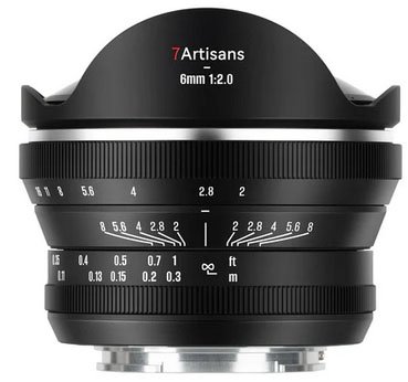7Artisans 6mm f/2.0 Canon RF-S Black Lens