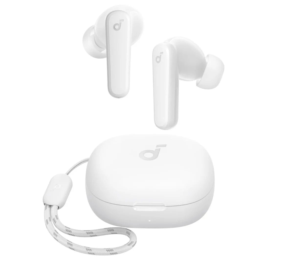 Soundcore R50i Bluetooth Earbuds, Powerful Basses, 30h Battery Life, IPX5 - White