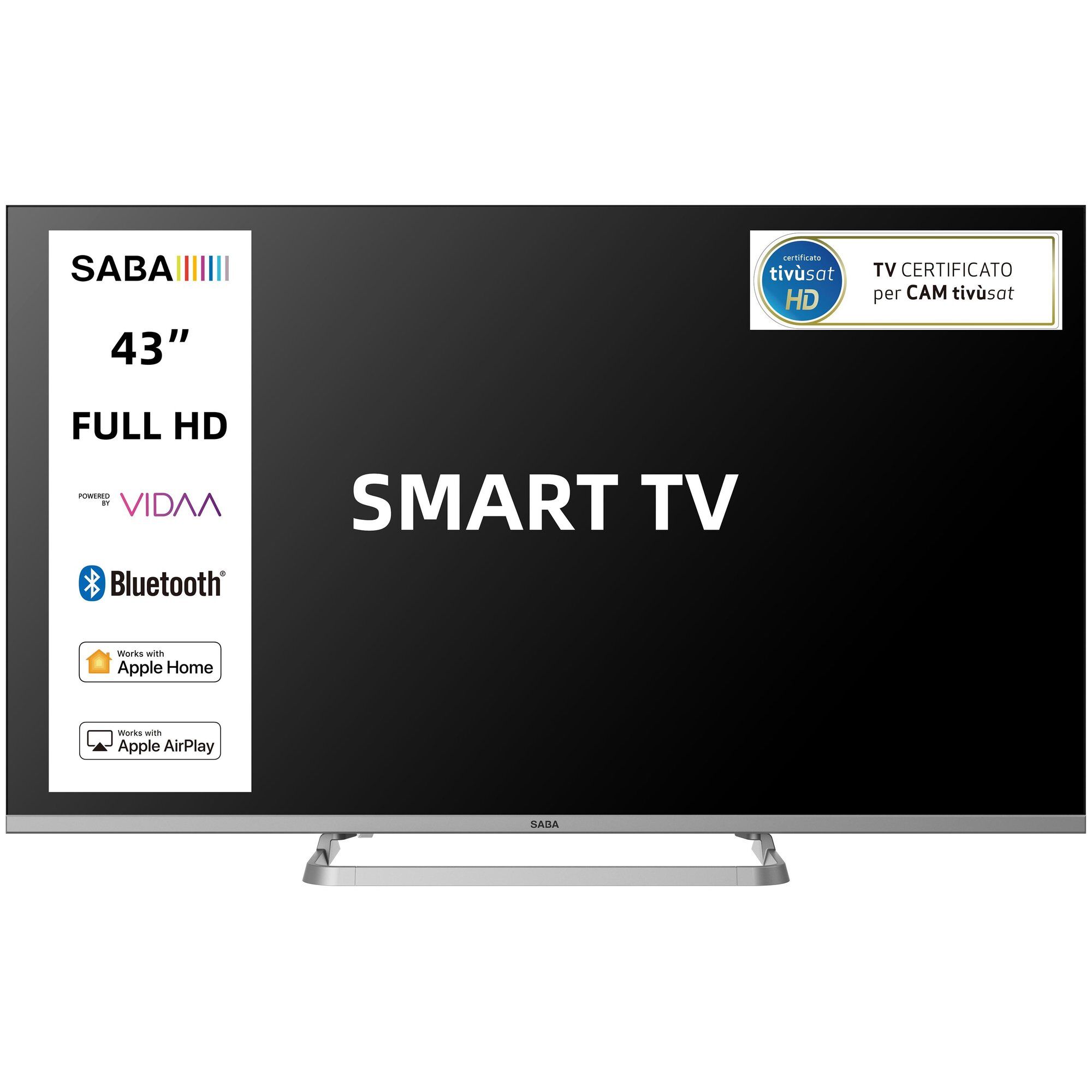 Saba 43" Full HD Smart TV, Grey