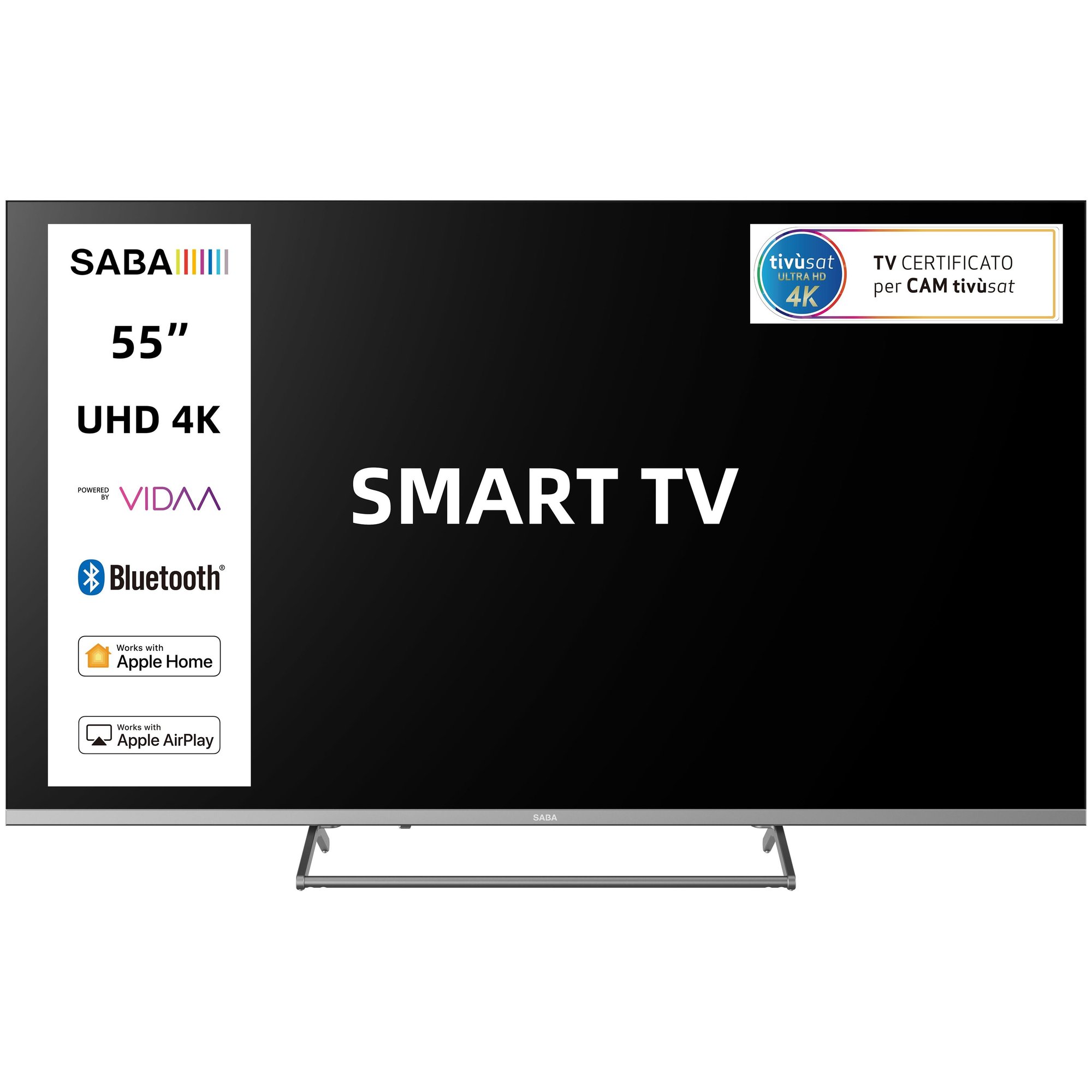 Saba 55inch 4K Smart TV - Black