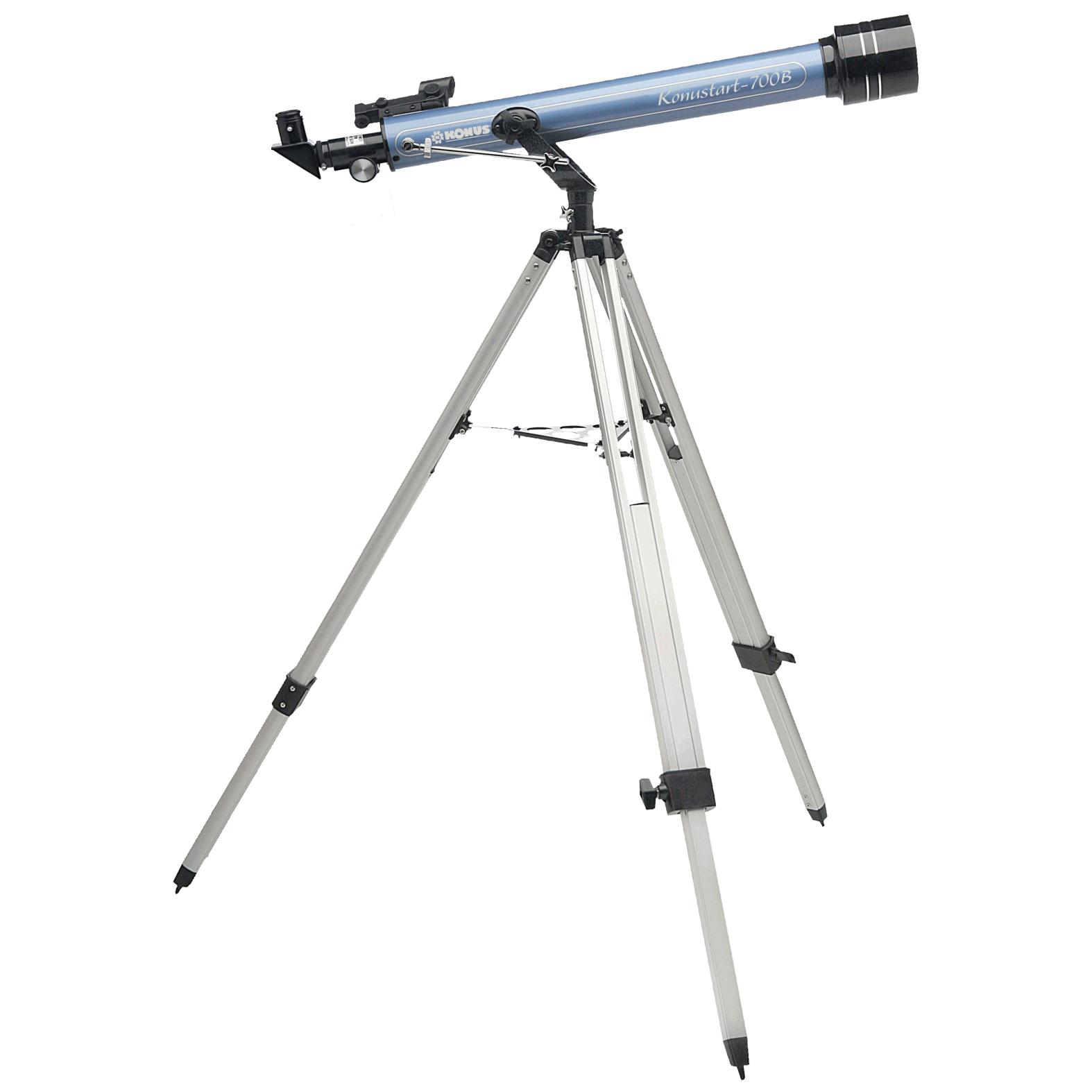 Konus KONUSTART-700B Aluminum Refractor Telescope, Black and Blue
