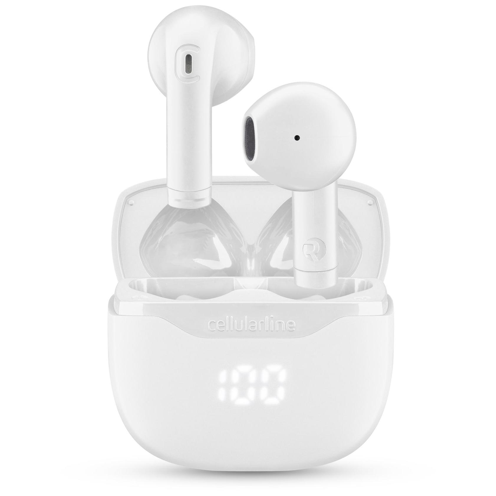 Cellularline Core Bluetooth Earbuds TWS with Charging Case and LED Screen