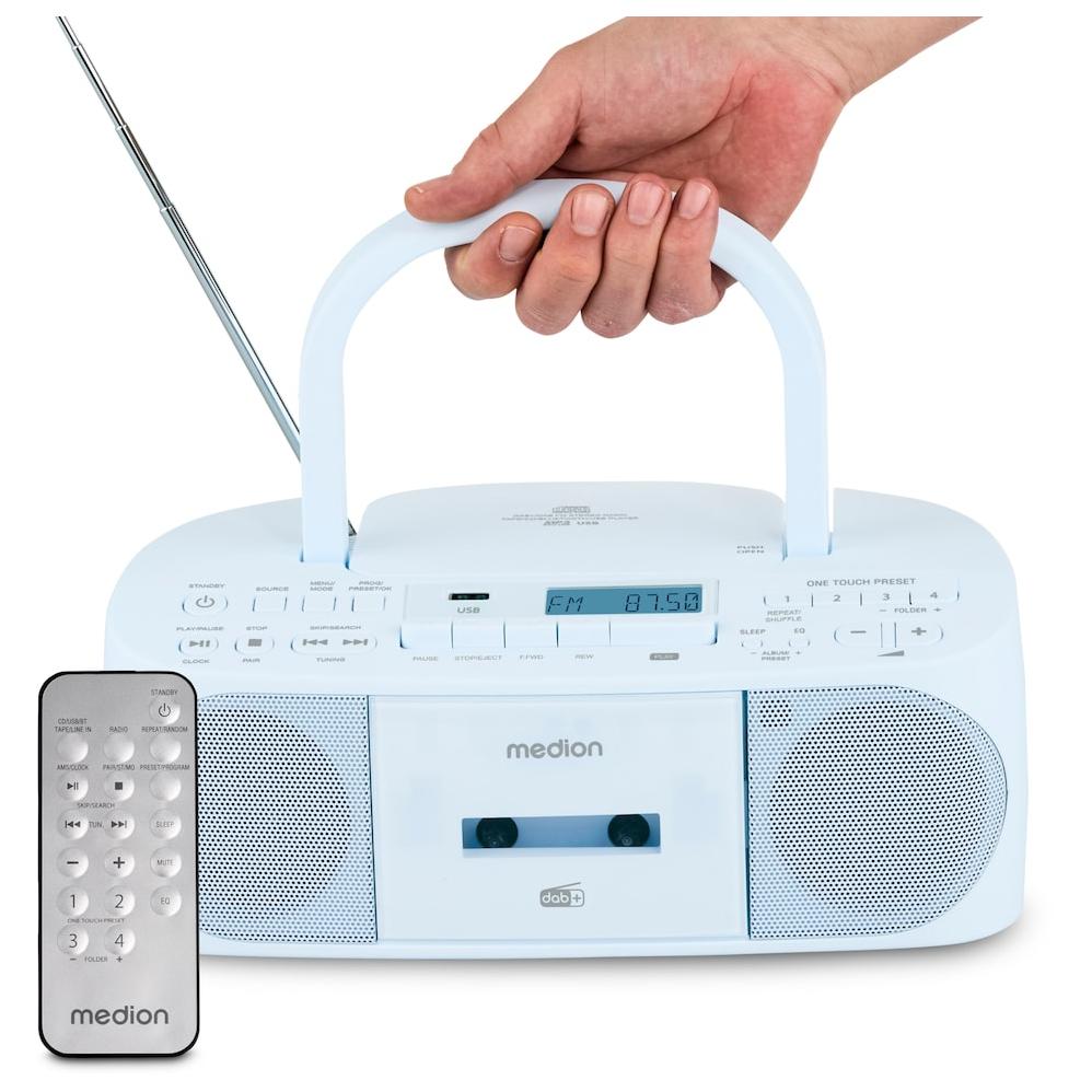 Radio portable numérique Medion, 6 W RMS, Bleu
