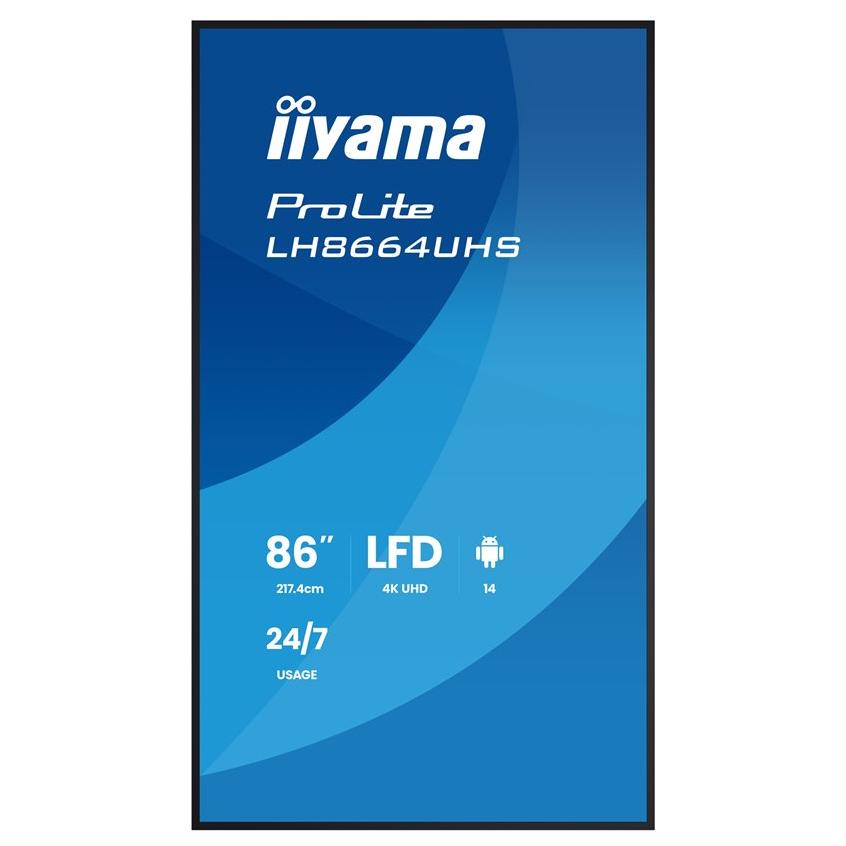Iiyama ProLite 86-inch LED LCD Display - Android - 4K UHD (2160p) - Black
