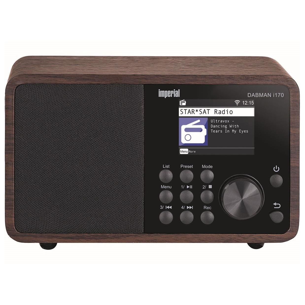 Imperial DABMAN i170 DAB+ Portable Radio, Black and Wood