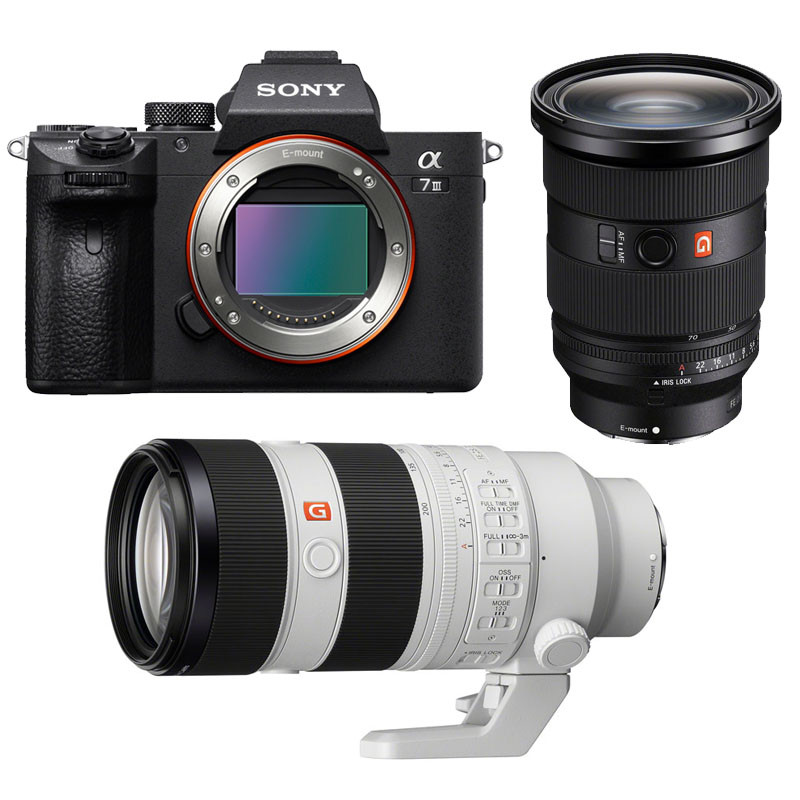 Sony Alpha 7 III + FE 24-70mm f/2.8 GM II + FE 70-200mm f/2.8 GM II, 3-Year Warranty