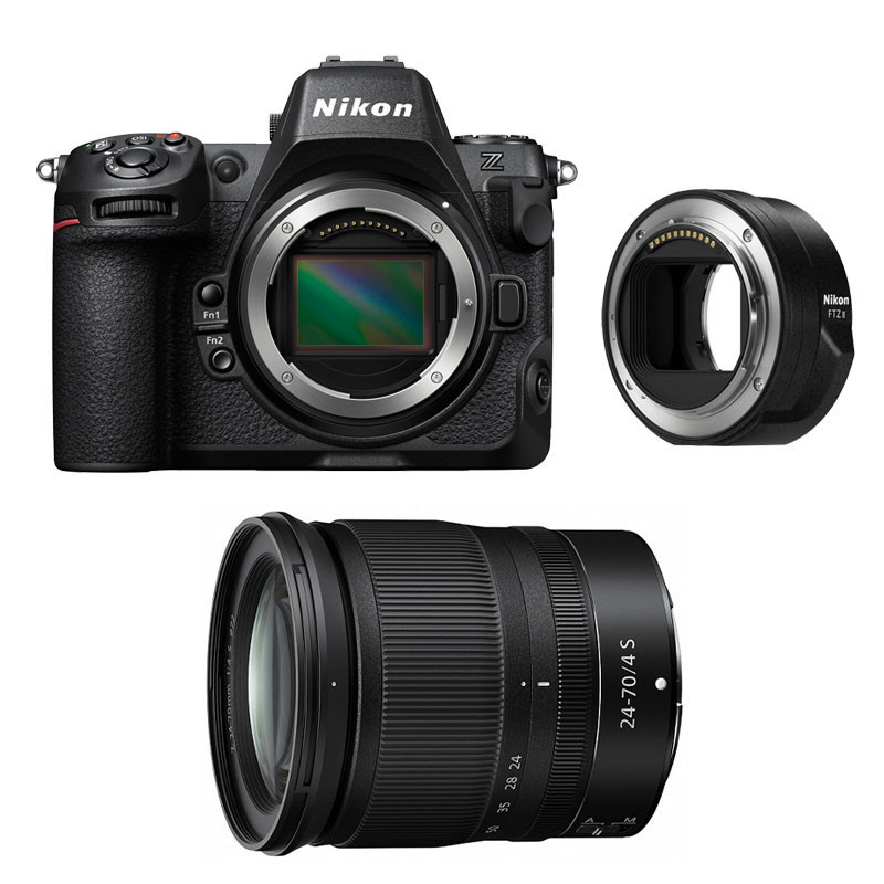 Nikon Z8 + Objectif Z 24-70mm f/4 S + Adaptateur FTZ II + Garantie 3 ans