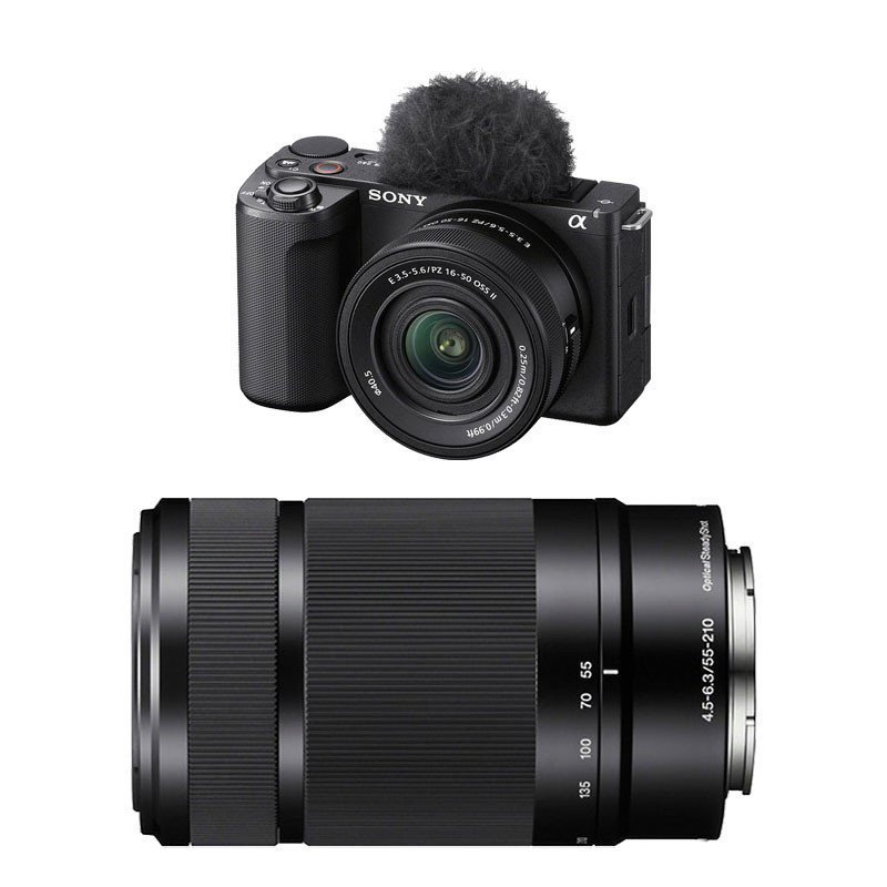 Sony Alpha ZV-E10 II Black + 16-50mm f/3.5-5.6 OSS II + 55-210mm f/4.5-6.3 OSS 3-Year Warranty