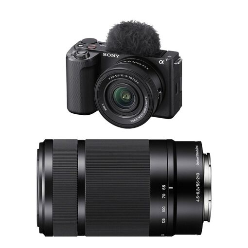Sony Alpha ZV-E10 II Negro + 16-50mm f/3.5-5.6 OSS II + 55-210mm f/4.5-6.3 OSS Garantía de 3 años