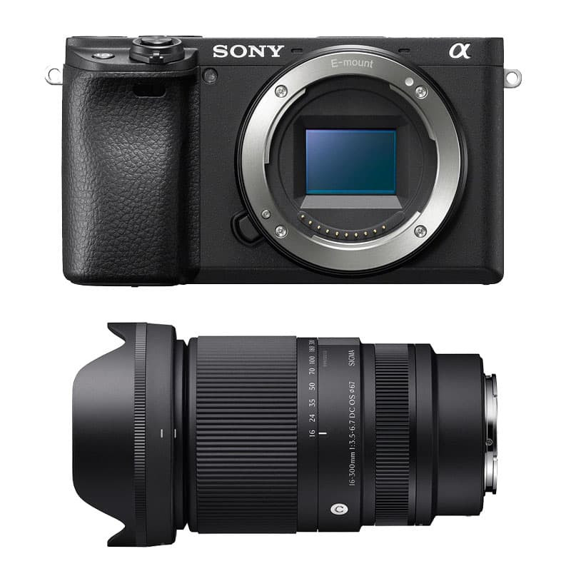 Sony Alpha 6400 Negro + Objetivo Sigma 16-300mm f/3.5-6.7 DC OS Contemporáneo, Garantía de 3 años