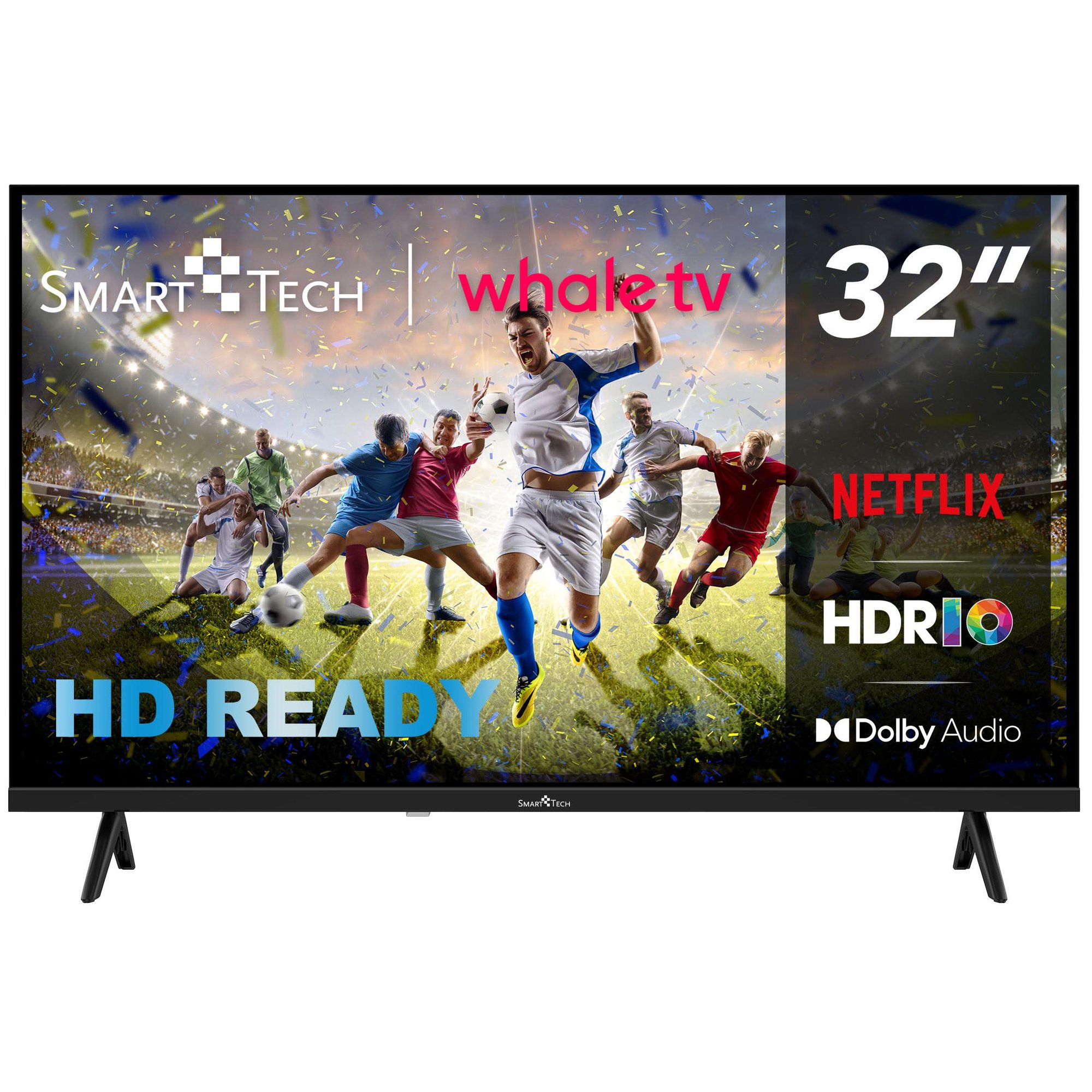Televisor inteligente Smart Tech de 32 pulgadas, Full HD, Wi-Fi, Negro