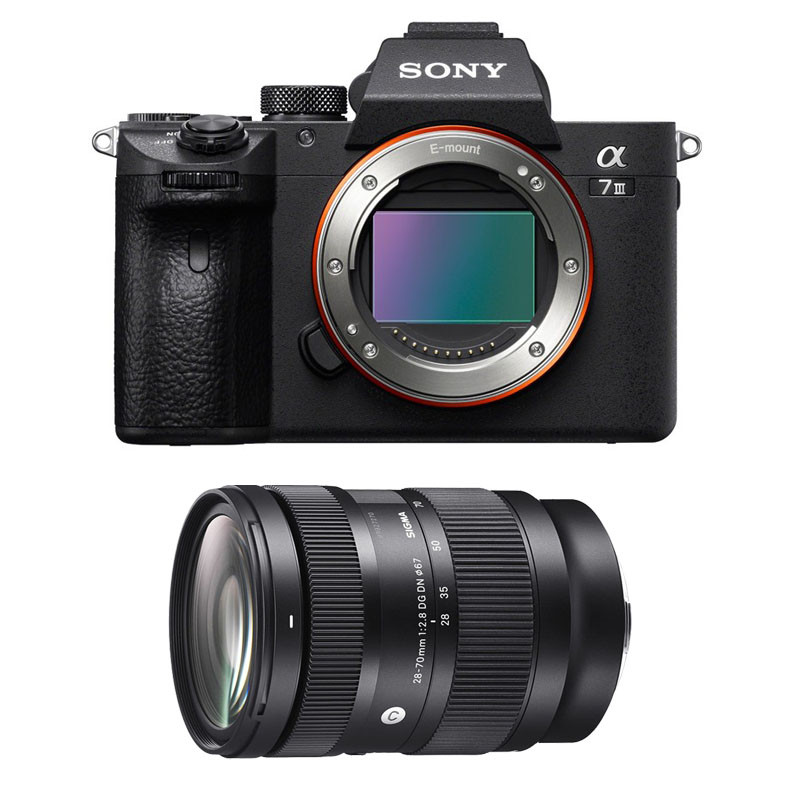 Cámara Sony Alpha 7 III + Objetivo Sigma 28-70mm f/2.8 DG DN con garantía de 3 años