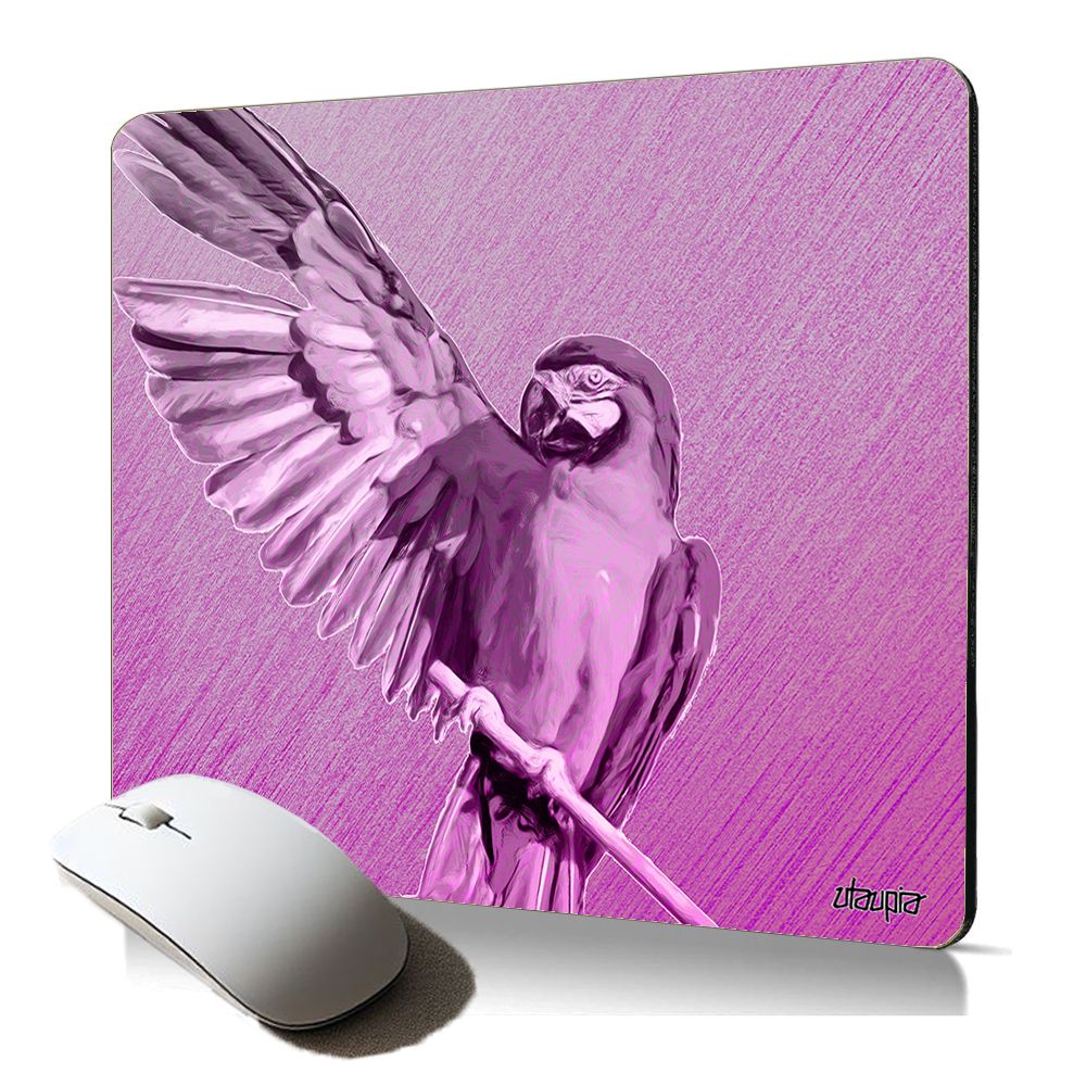 Manta para ratón suave con diseño de loro Utaupia