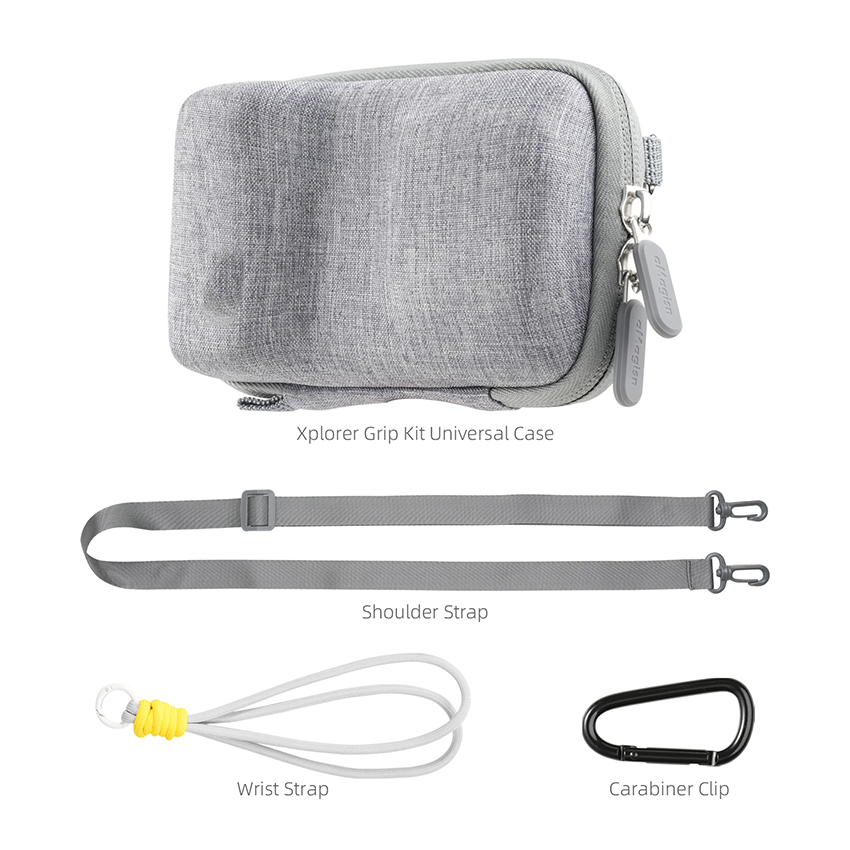 LICHIFIT Universal Handle Grip Case, Storage Bag Compatible with Insta360, DJI Action and Hero, Compact and Portable with Shoulder Strap