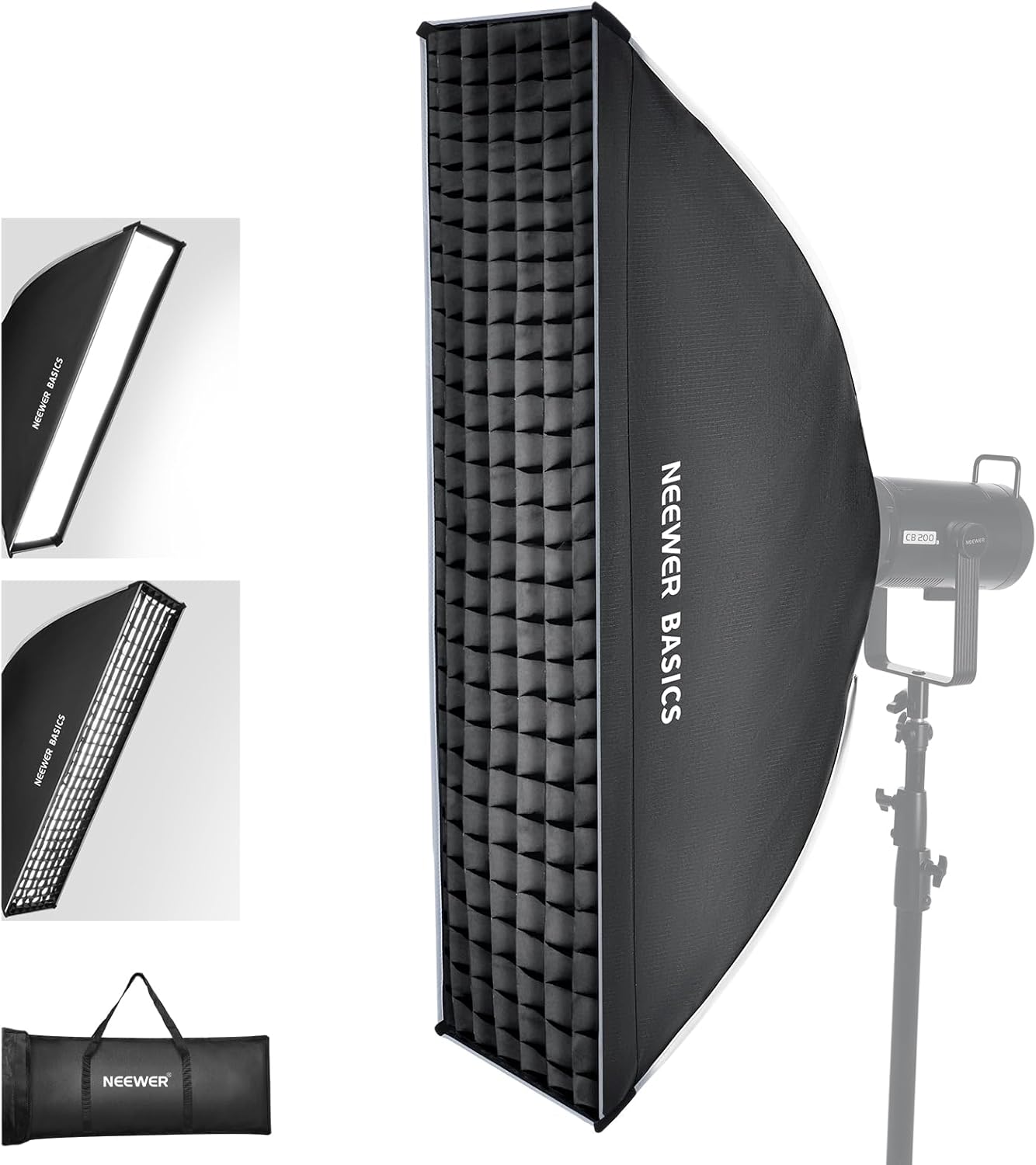 Boîte à lumière Neewer douce 12'' x 47'' avec montage Bowens, ensemble boîte à lumière
