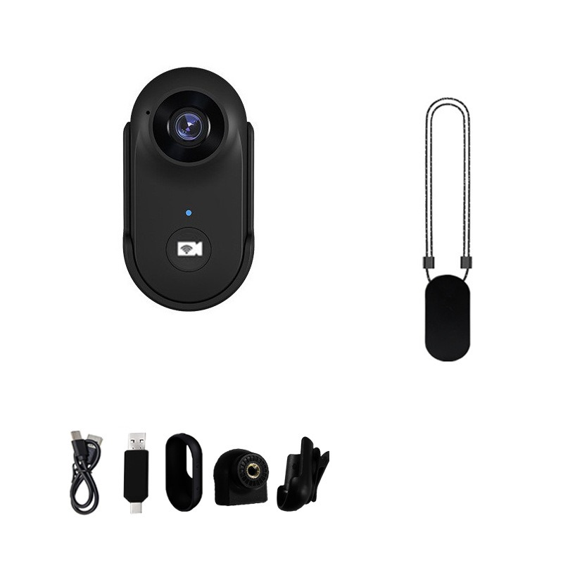 INF A100+ Mini Magnetic Action Camera - Black 1080p HD Vlog Pocket Camera