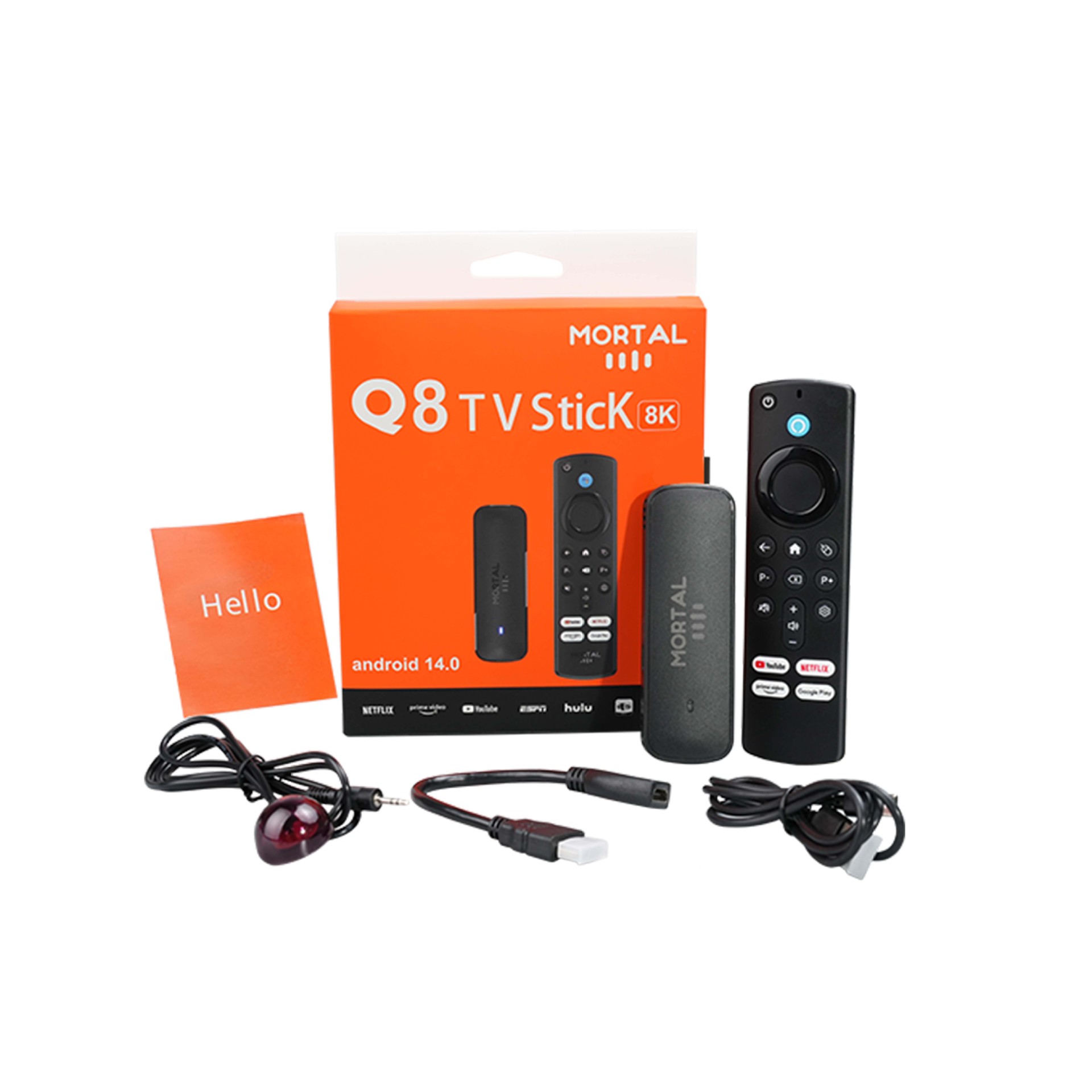 Mortal Q8 8K Android TV Key - Wi-Fi 6, Voice Assistant, Quad Core