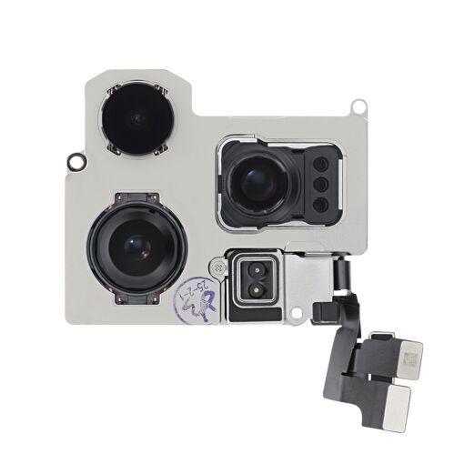 Clappio Triple Rear Camera for iPhone 16 Pro - Main/Zoom/Ultra Wide Angle, Black/Silver
