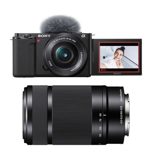 Sony Alpha ZV-E10 Black + 16-50 + 55-210 3-Year Warranty