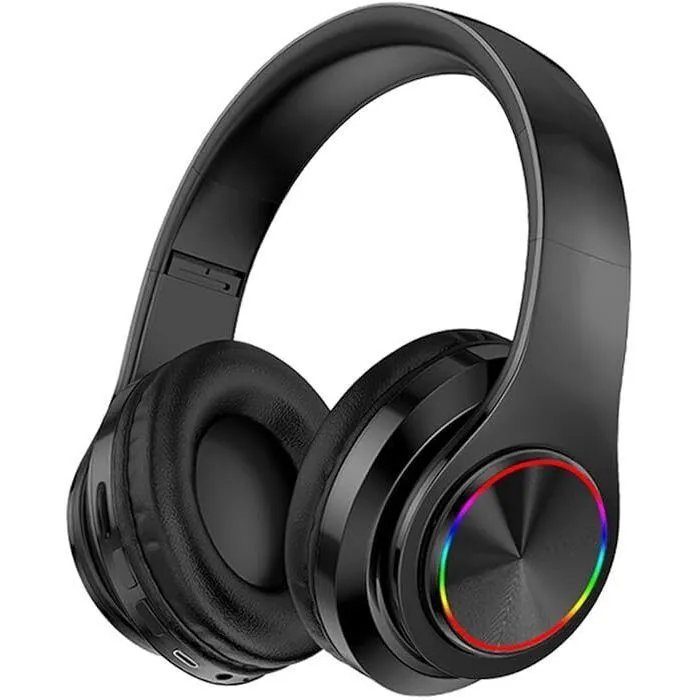 Casque Bluetooth sans fil - Sur oreille - Bluetooth 5.0 - Micro SD/TF - Microphone intégré