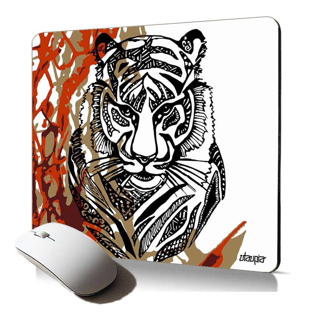 Manta para ratón suave Utaupia - Diseño de tigre ético, calidad duradera para hombres, regalo inspirado en África