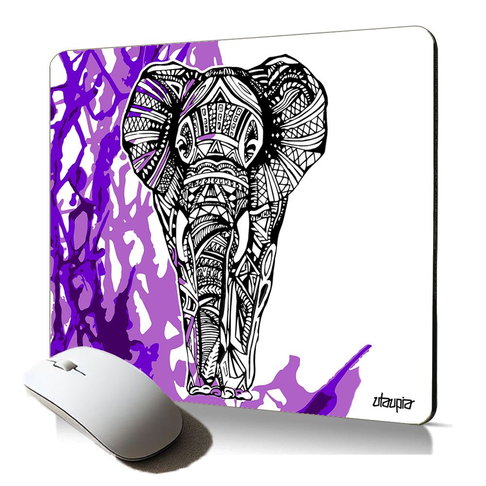 Utaupia Soft Mouse Pad - Ganesh Elephant African Ethnic Art