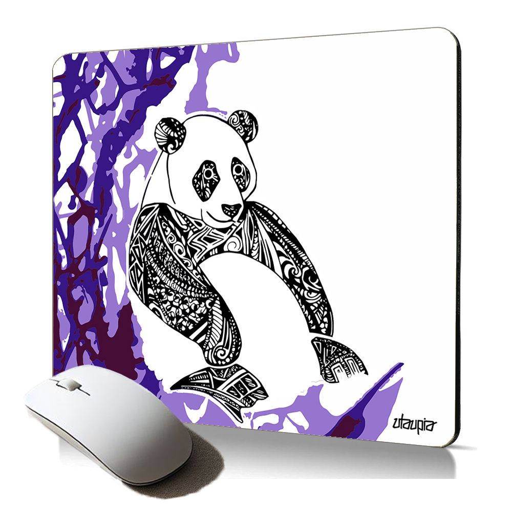 Utaupia Ergonomic Mouse Pad - Panda Art Tribal Print