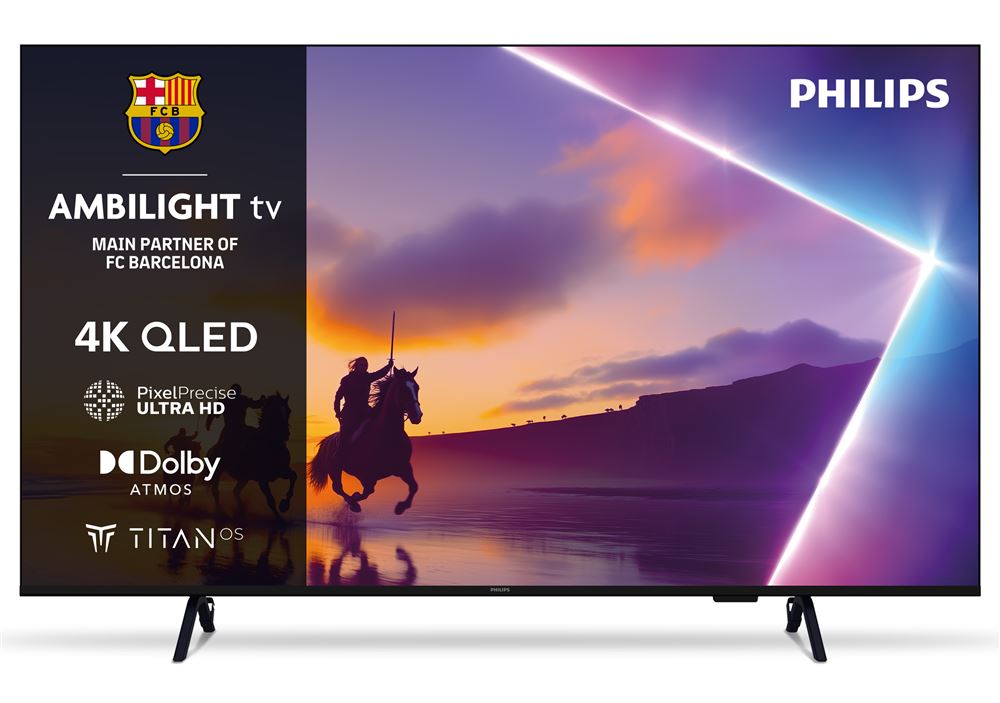 Televisor Philips QLED 4K UHD con Ambilight, 43PUS8400/12, 108 cm