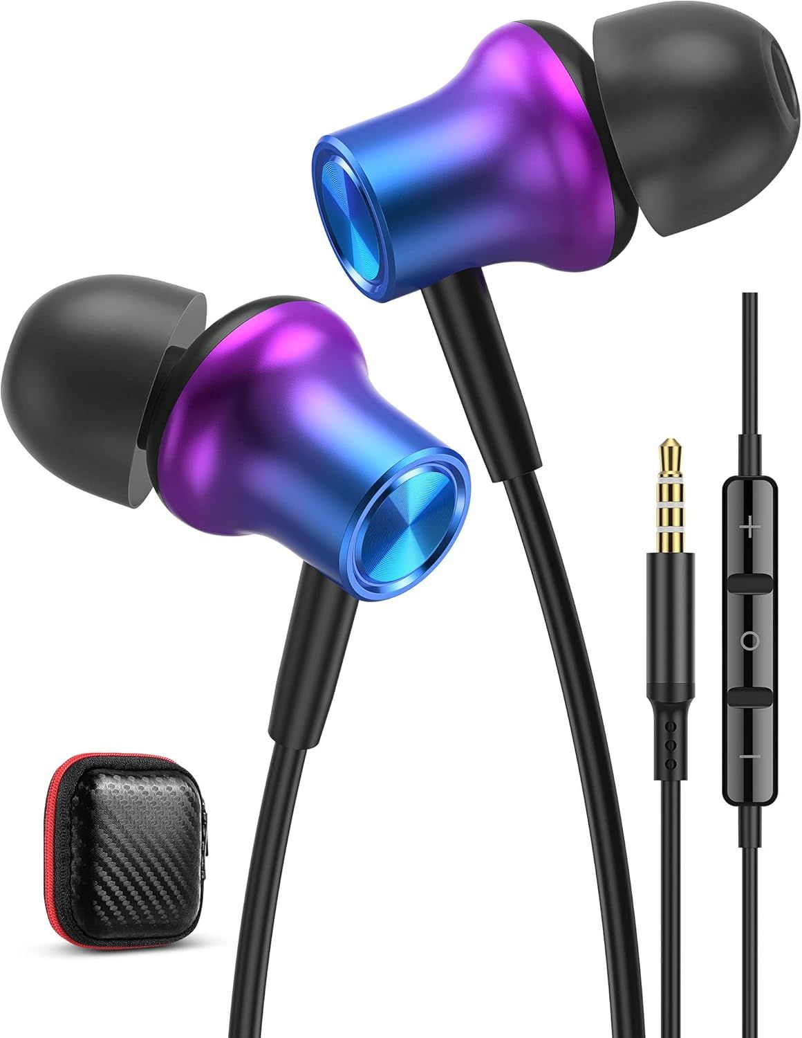 Auriculares con cable KALANKA para Xiaomi Redmi 14C/13C/Nota 11/11s/Pro, Samsung A Serie, Google Pixel, Motorola Moto G, iPhone 6s/5s, y más