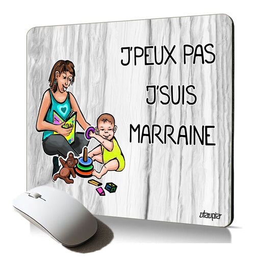 Tapis de souris souple et anti-dérapant Utaupia avec design humoristique