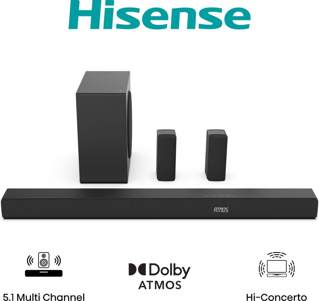 Hisense Dolby Atmos 5.1 Channel Soundbar AX5100Q