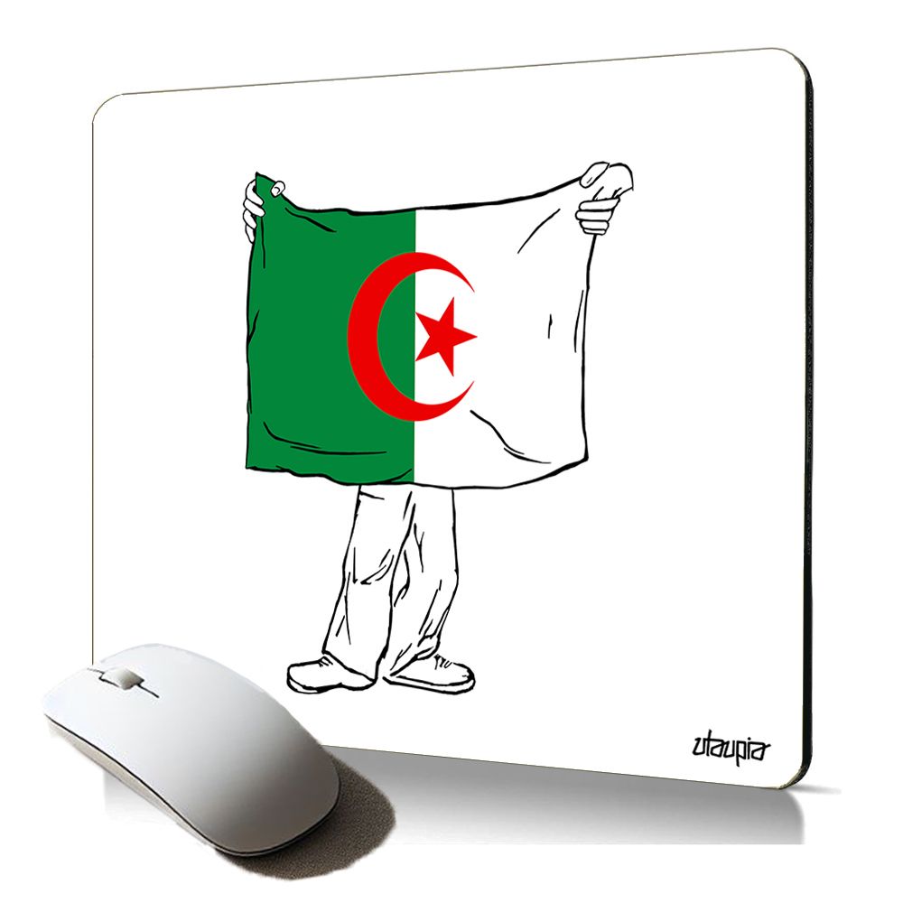 Utaupia Soft Mouse Pad - Algeria Flag Design for Gamers, Football & Basketball Enthusiasts