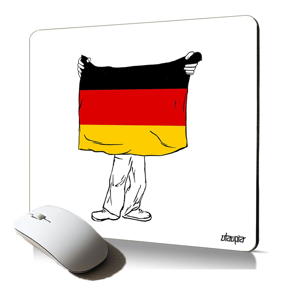 Utaupia Soft Mouse Pad - Germany Flag, Anti-Slip Football Mousepad with World Cup Design for Keyboard