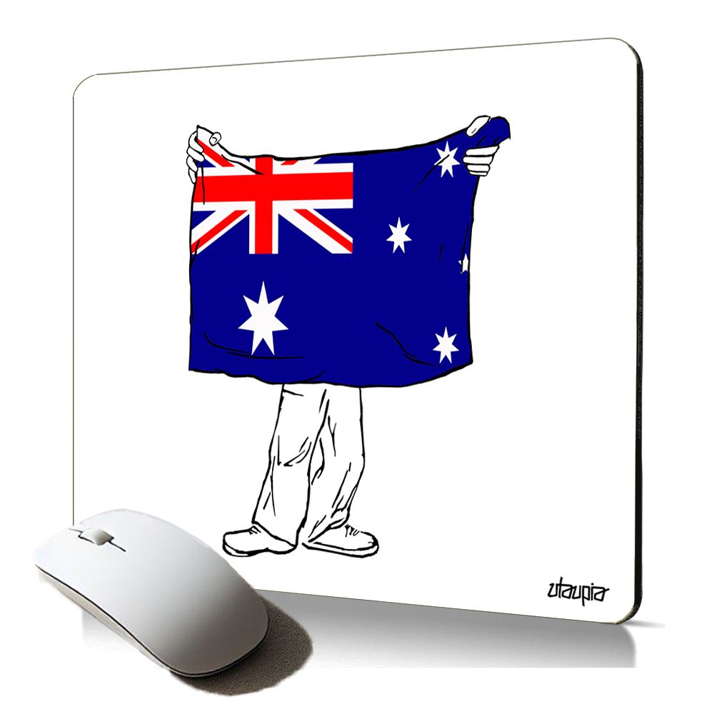 Utaupia Soft Mouse Pad with Australian Flag Design - Anti-Slip, Eco-Friendly
