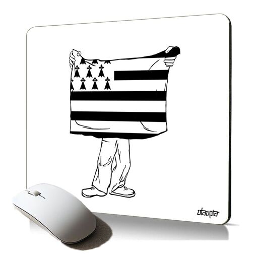 Tapis de souris souple Utaupia - Motif breton, anti-dérapant, pour professionnels