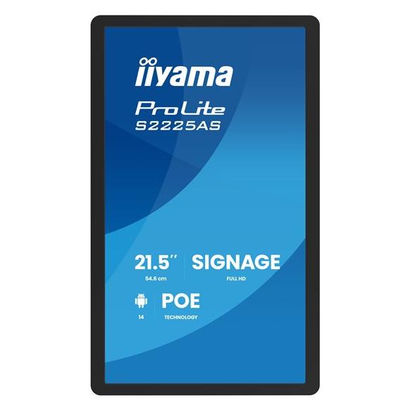 Iiyama ProLite S2225AS-B1P - 22" Full HD Mat Black LCD Monitor