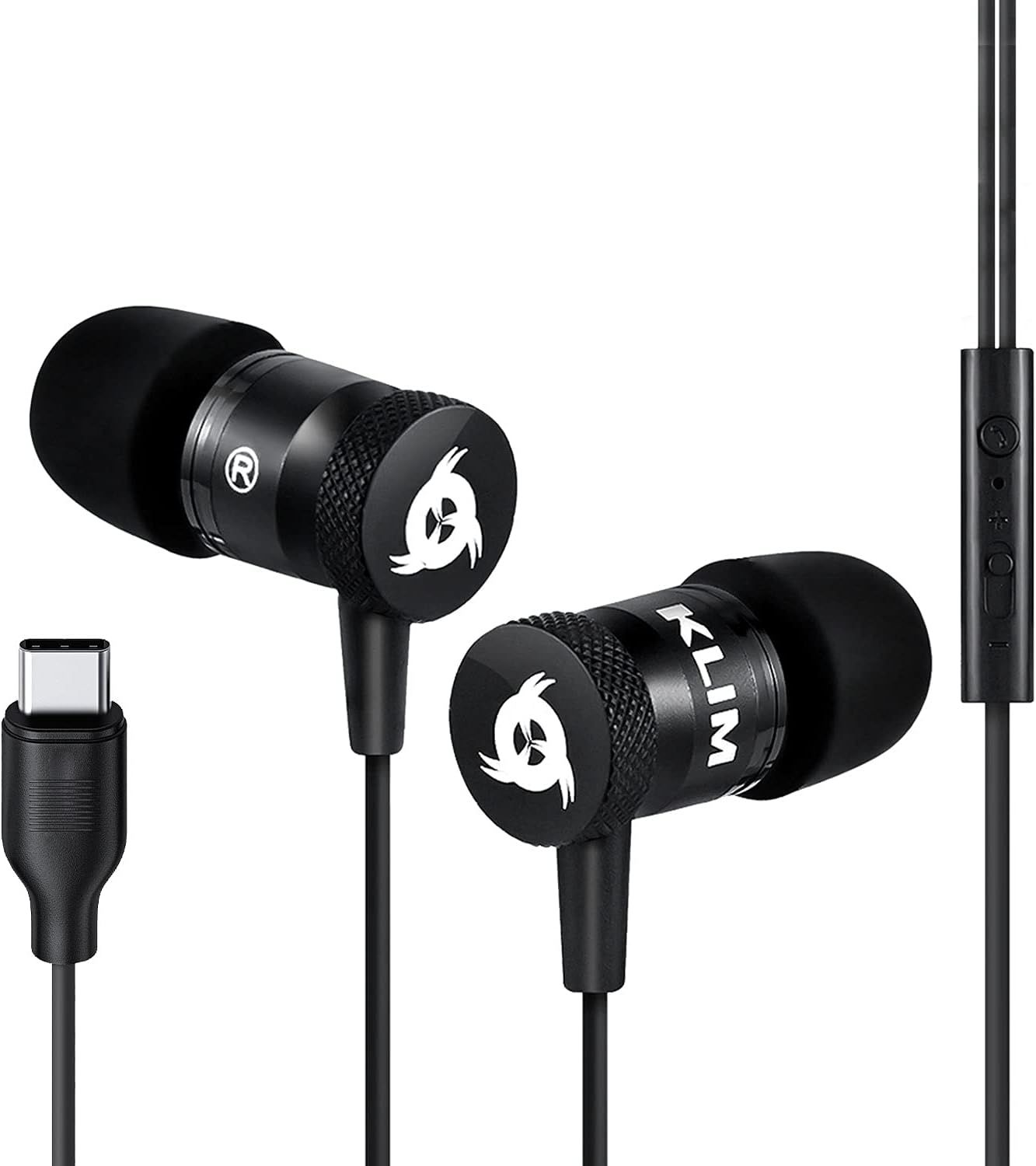 Auriculares LORANKA Fusion con Conectores USB-C, Son de Alta Calidad, Espuma de Memoria para Orejas, Negro
