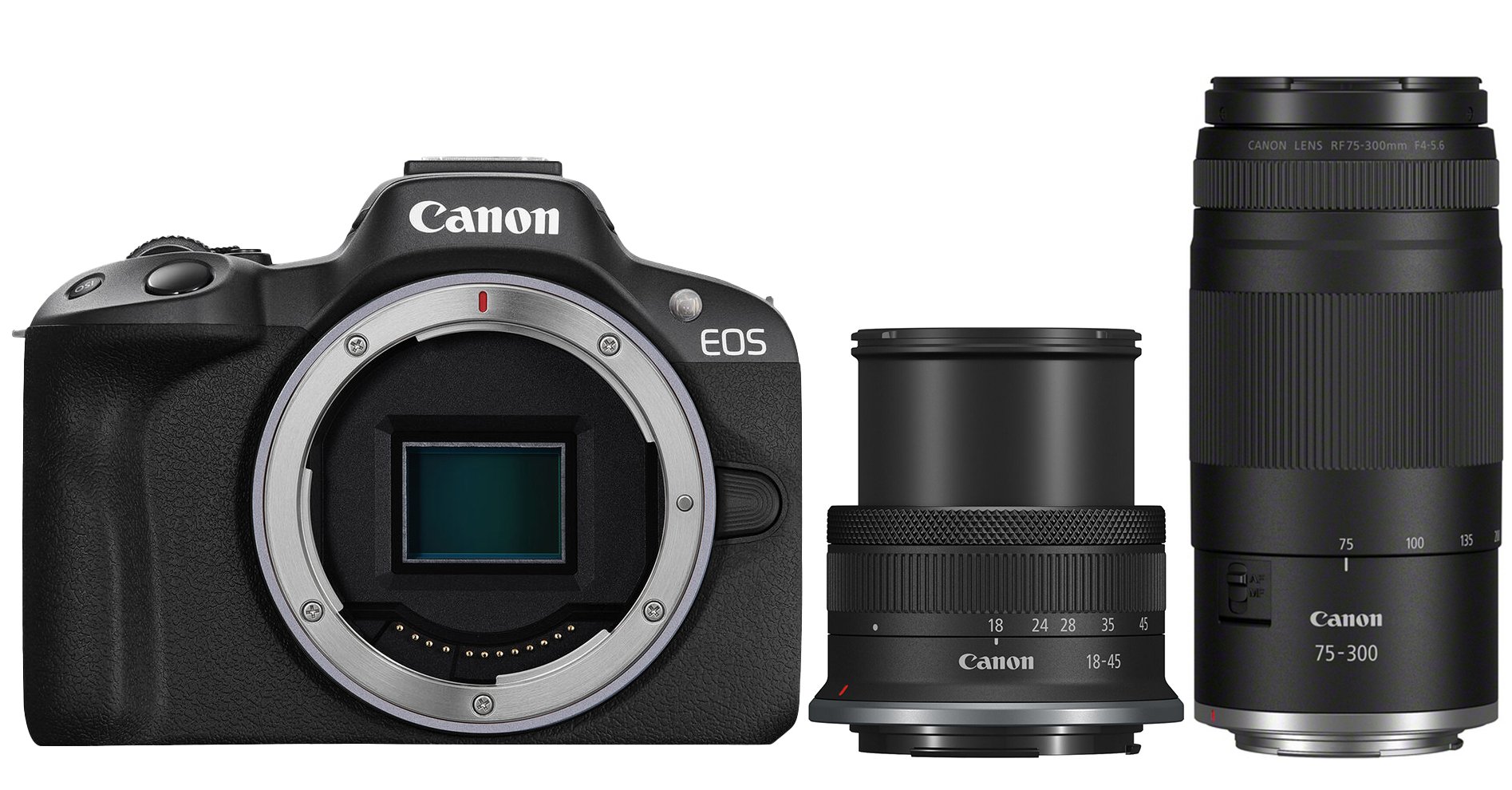Canon R50 Camera Kit with 18-45mm and 75-300mm Lenses